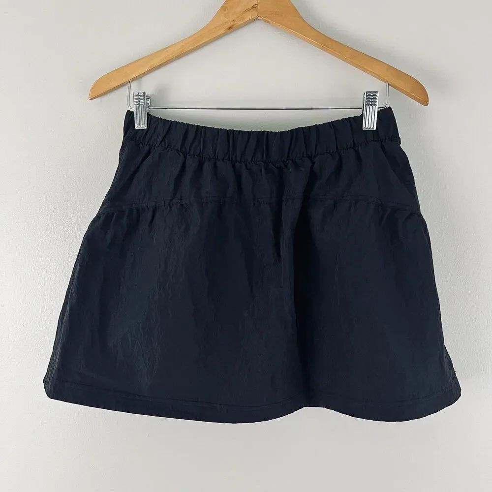 Lululemon Crinkle High-Rise Black Mini Skirt